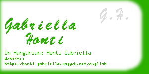 gabriella honti business card